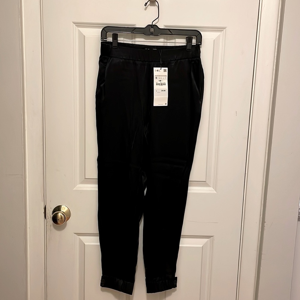 NWT Zara Satin Joggers
